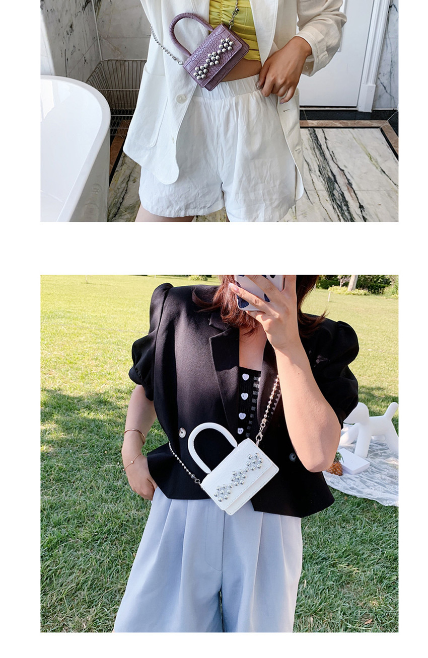 Fashion Black One Shoulder Stone Pattern Handbag,Handbags