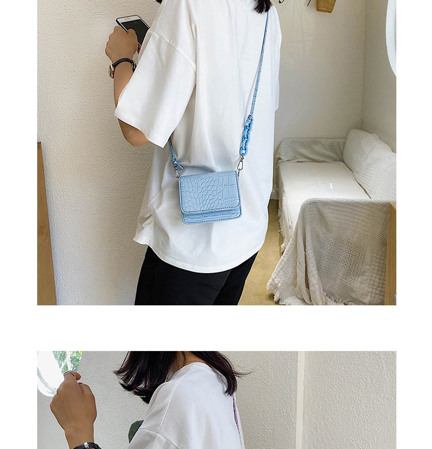 Fashion Blue Large Stone Pattern Shoulder Crossbody Bag,Messenger bags