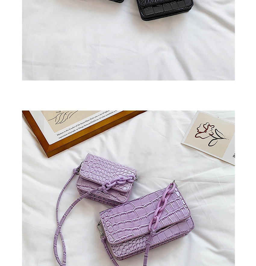 Fashion Purple Small Section Stone Pattern Shoulder Crossbody Bag,Messenger bags