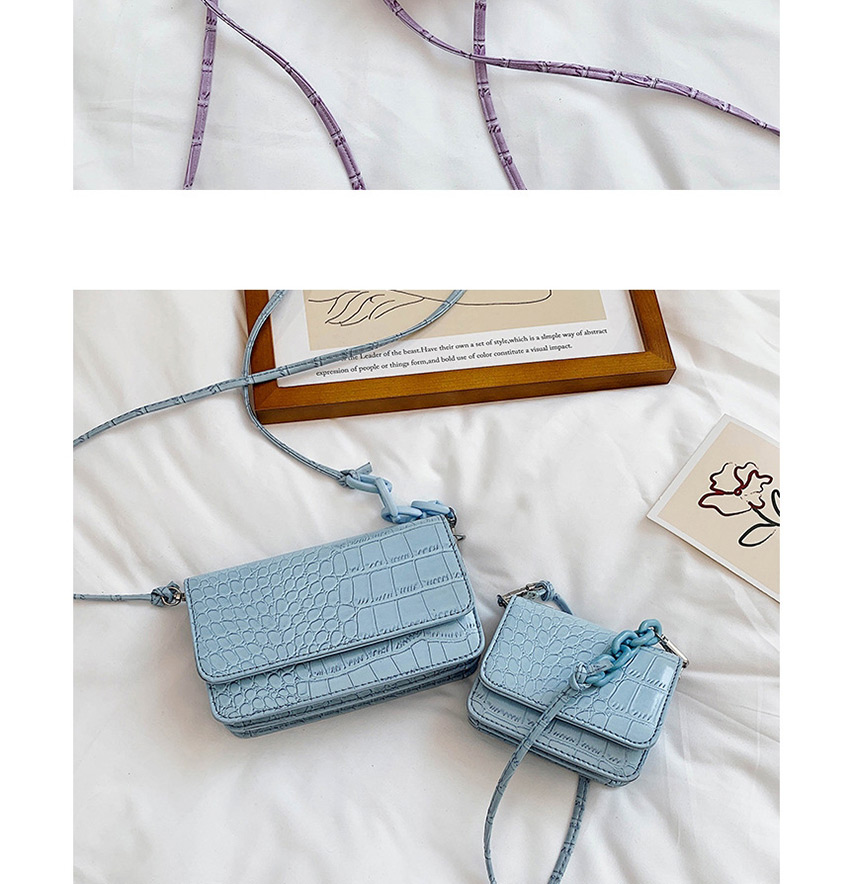 Fashion Blue Small Stone Pattern Shoulder Crossbody Bag,Messenger bags