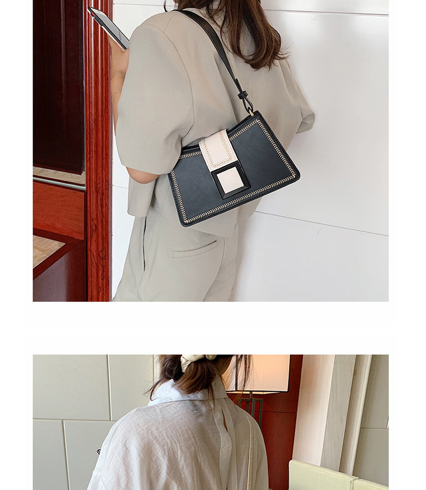 Fashion Black Hand-shouldered Diagonal Shoulder Bag,Messenger bags