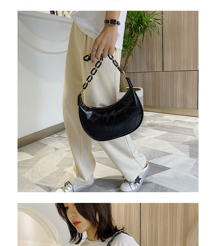 Fashion White One-shoulder Cross-body Dumpling Underarm Bag,Messenger bags