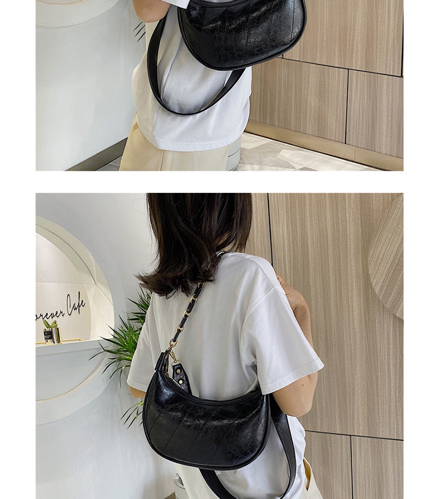 Fashion Black One-shoulder Cross-body Dumpling Underarm Bag,Messenger bags