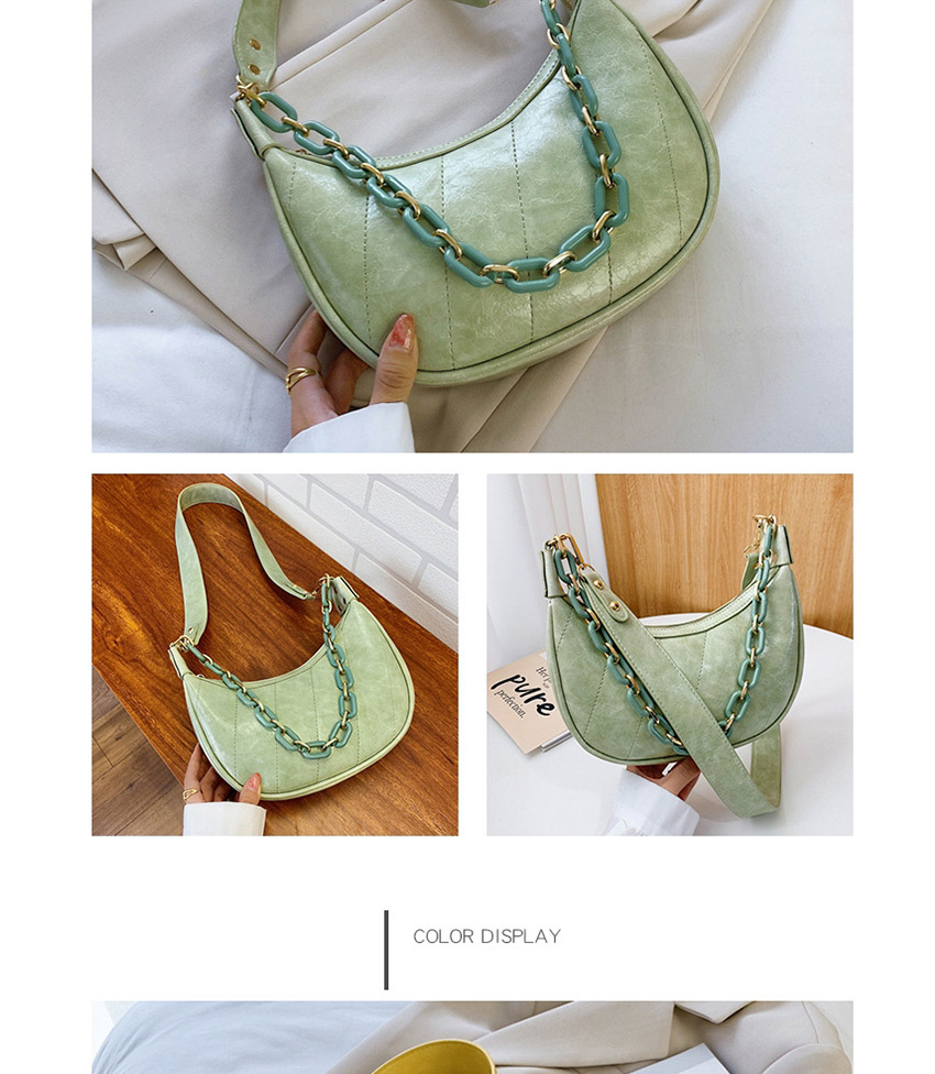 Fashion Green One-shoulder Cross-body Dumpling Underarm Bag,Messenger bags
