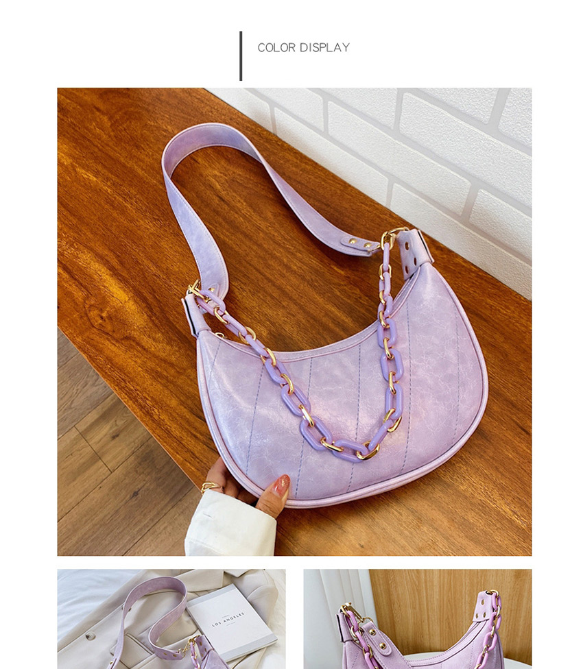 Fashion Purple One-shoulder Cross-body Dumpling Underarm Bag,Messenger bags