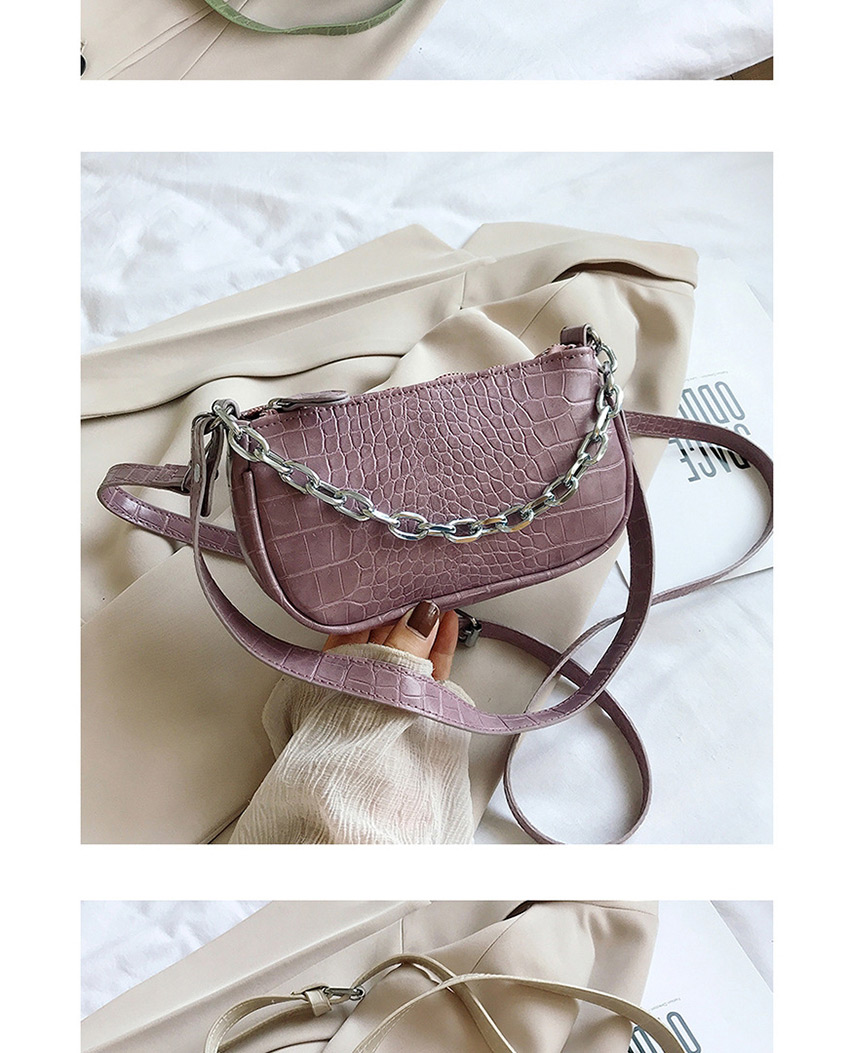 Fashion Purple Crocodile Shoulder Crossbody Bag,Messenger bags