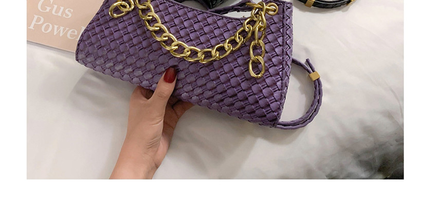 Fashion Purple Woven Shoulder Shoulder Bag,Messenger bags