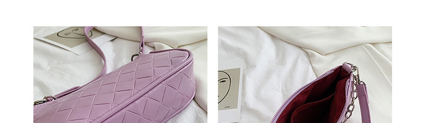 Fashion Purple Rhombus Chain Shoulder Messenger Underarm Bag,Messenger bags