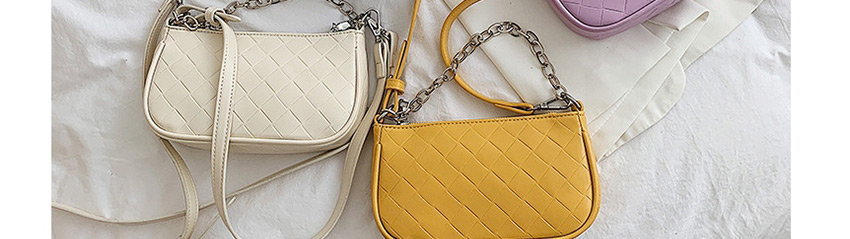 Fashion Yellow Rhombus Chain Shoulder Messenger Underarm Bag,Messenger bags