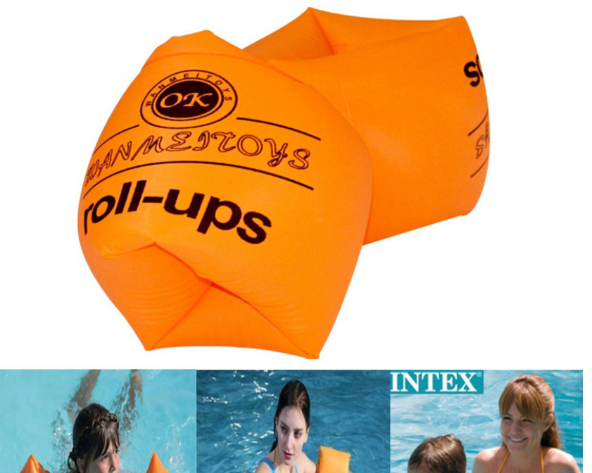 Fashion Orange Pair Double Balloon Swimming Arm Ring,Swim Rings