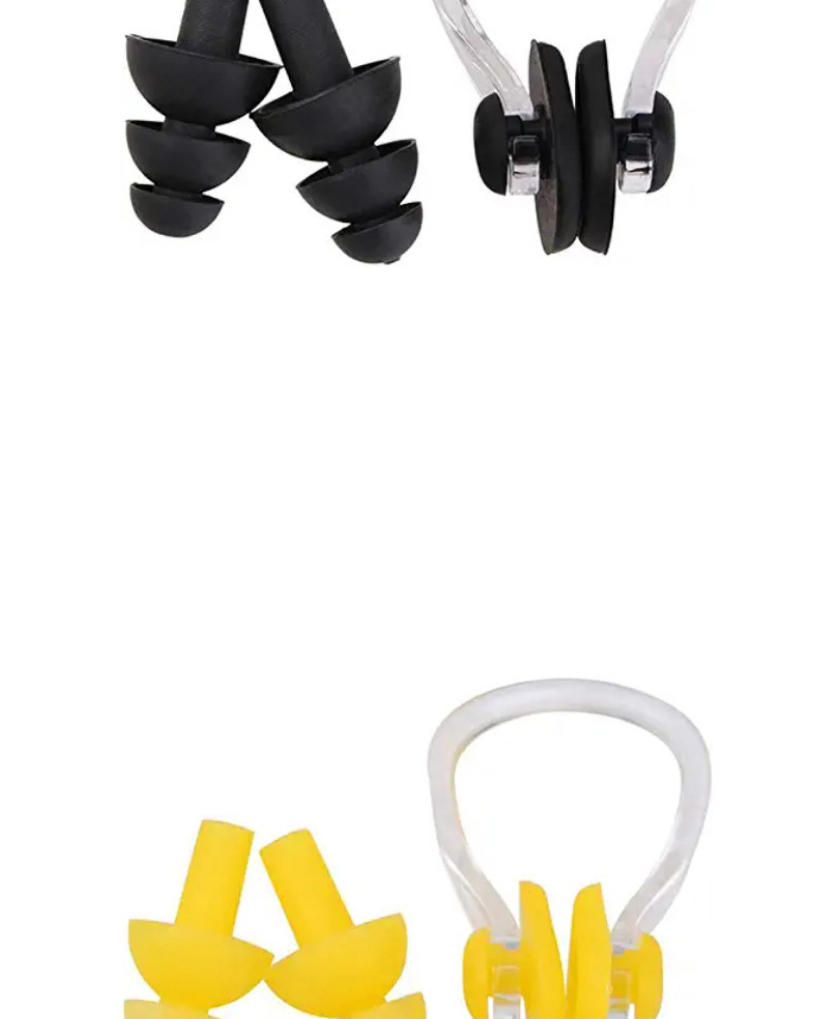 Fashion Yellow Silicone Swimming Waterproof Nose Clip Earplugs,Nose Rings & Studs