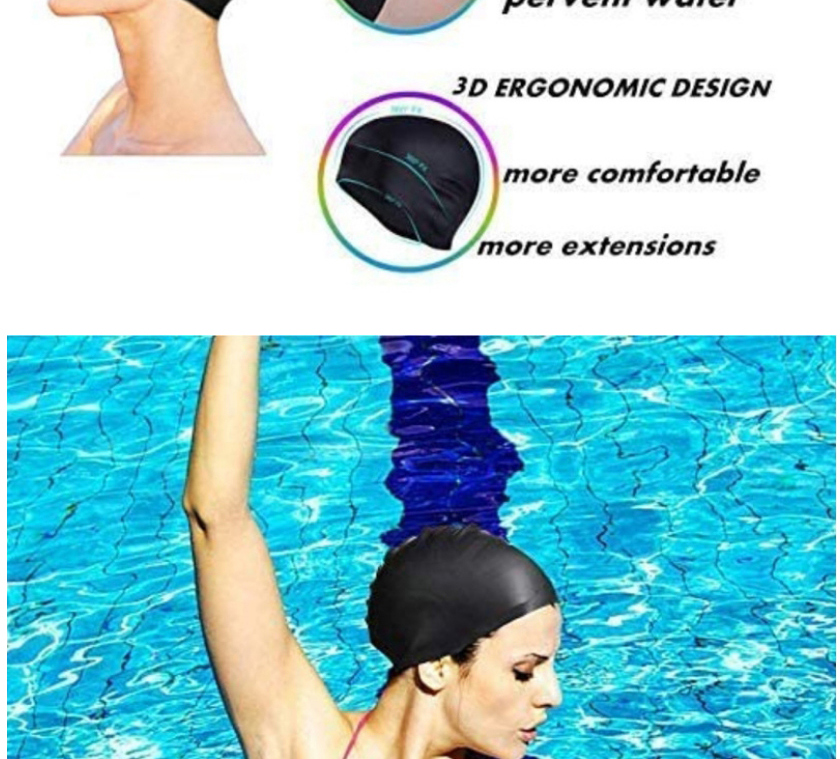 Fashion Dark Blue-silicone Swimming Earmuffs Silicone Earmuff Swimming Cap,Others