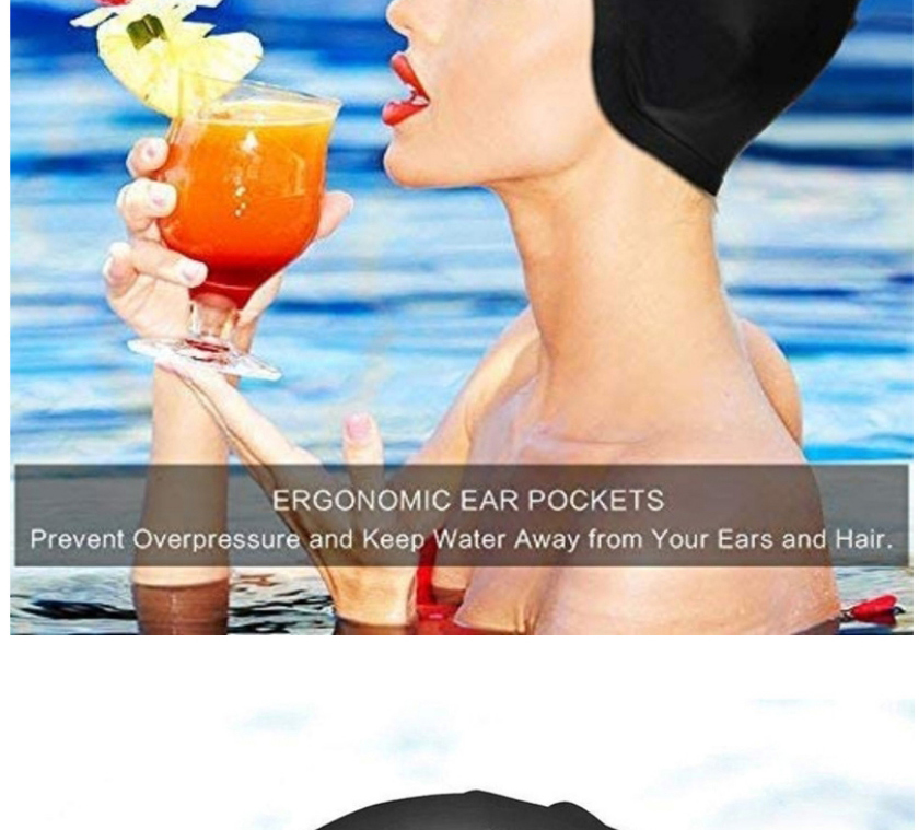 Fashion Black-silicone Swimming Earmuffs Silicone Earmuff Swimming Cap,Others