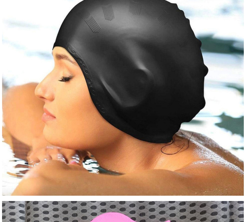 Fashion Pink-silicone Swimming Earmuffs Silicone Earmuff Swimming Cap,Beach accessories