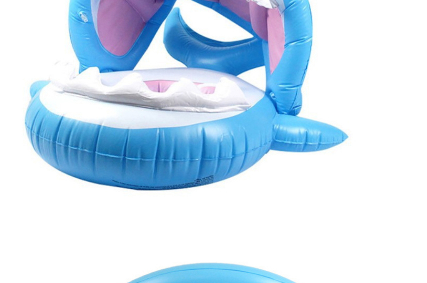 Fashion Blue Pvc Inflatable Shark Baby Swimming Ring,Beach accessories
