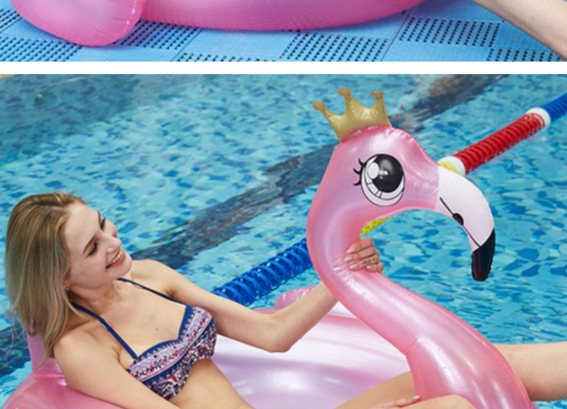 Fashion Pink Pvc Inflatable Flamingo Floating Swimming Ring,Swim Rings