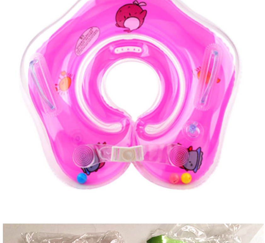 Fashion Pink Baby Collar Inflatable Infant Swimming Neck Ring With Double Airbags,Swim Rings