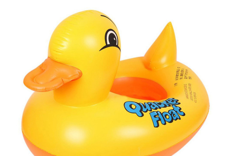Fashion Big Yellow Duck Water Boat Baby Cartoon Pvc Rhubarb Duck Inflatable Swimming Ring,Swim Rings