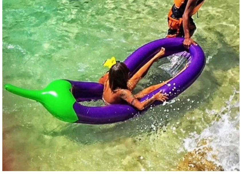 Fashion Purple Eggplant Inflatable Swimming Ring,Swim Rings