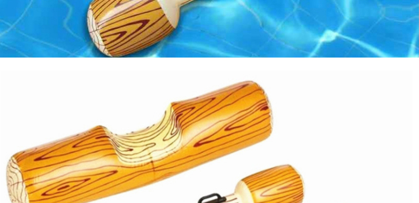 Fashion Yellow Wood Pattern Pair Butt Swim Ring,Swim Rings