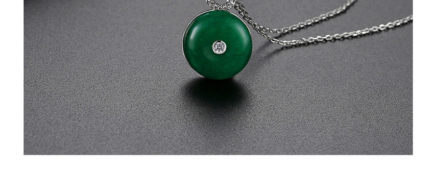 Fashion Green Green Chalcedony Pendant Necklace,Drop Earrings