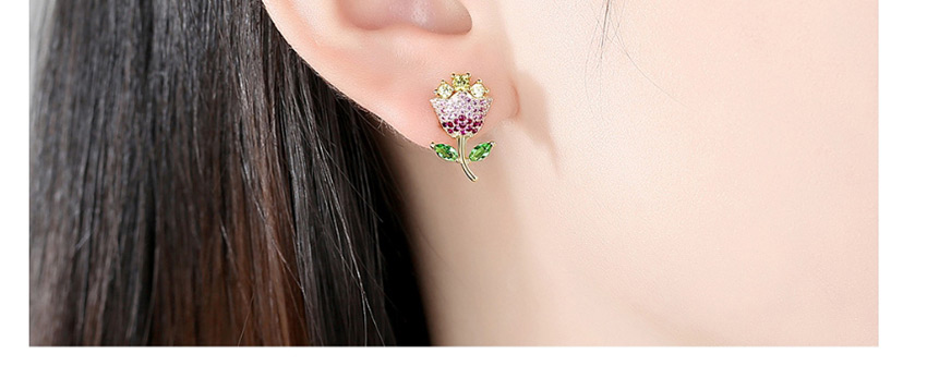 Fashion White Color Flower Earrings,Stud Earrings