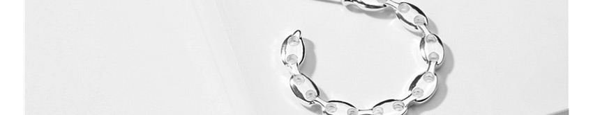 Fashion Silver Metal Pig Nose Chain Shape Ear Ring,Hoop Earrings