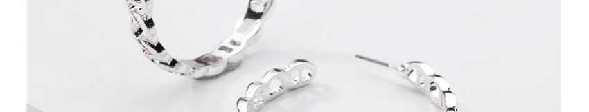 Fashion Silver Hollow Metal Chain Earrings Large Earrings,Hoop Earrings