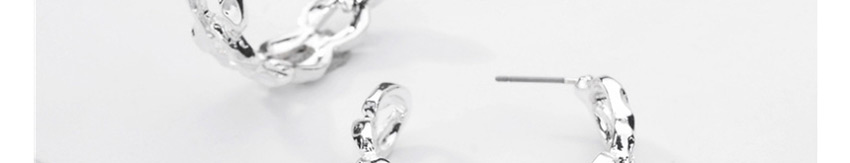 Fashion Silver Chain Shape Metal Earrings,Hoop Earrings