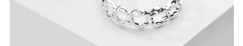 Fashion Silver Chain Shape Metal Earrings,Hoop Earrings