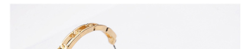 Fashion Silver Golden Chain Shape Metal Earrings,Hoop Earrings