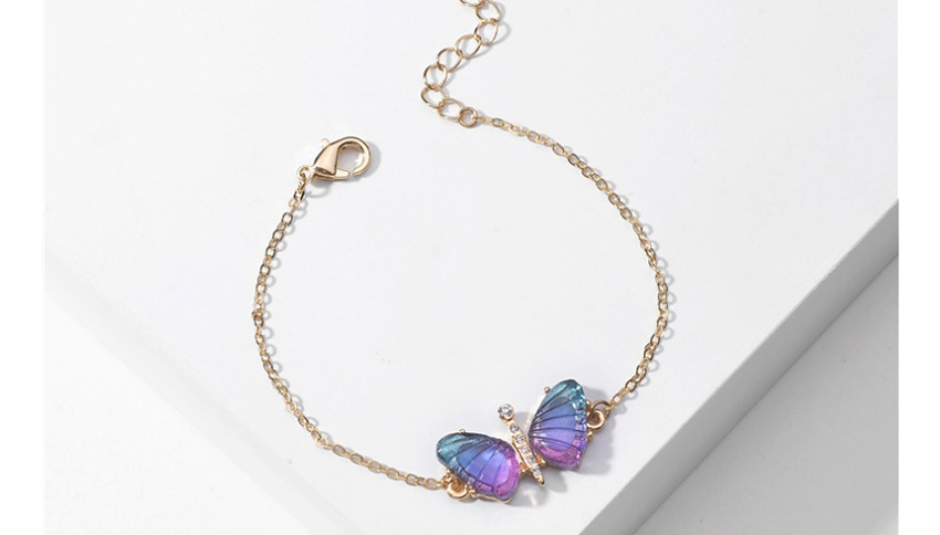 Fashion Blue Purple Acrylic Butterfly Wings Bracelet,Fashion Bracelets