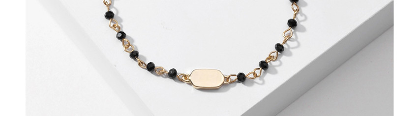Fashion Black Curved Needle Glass Beads Metal Thin Bracelet,Fashion Bracelets