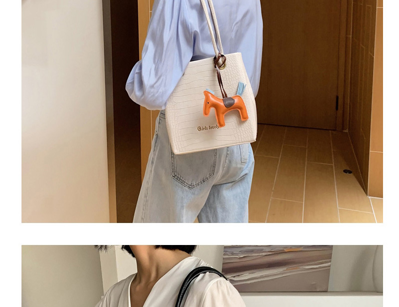 Fashion Crocodile Beige Shoulder Messenger Handbag,Handbags