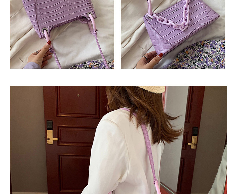 Fashion Purple Stone Shoulder Portable Shoulder Bag,Messenger bags
