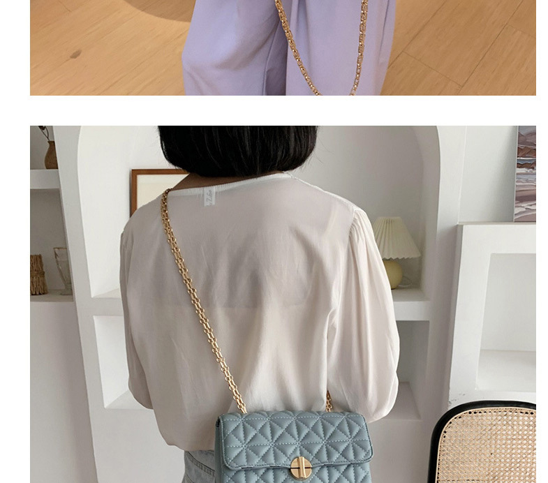 Fashion Blue Lingge Shoulder Bag,Shoulder bags