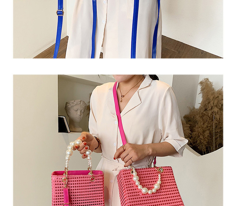 Fashion Pink Large Portable Pearl Shoulder Bag,Shoulder bags