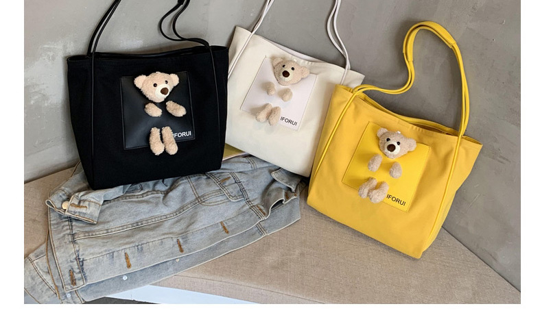 Fashion Yellow Bear Canvas Shoulder Bag,Messenger bags
