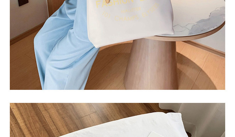 Fashion White Yellow Contrast Printed Shoulder Bag,Handbags