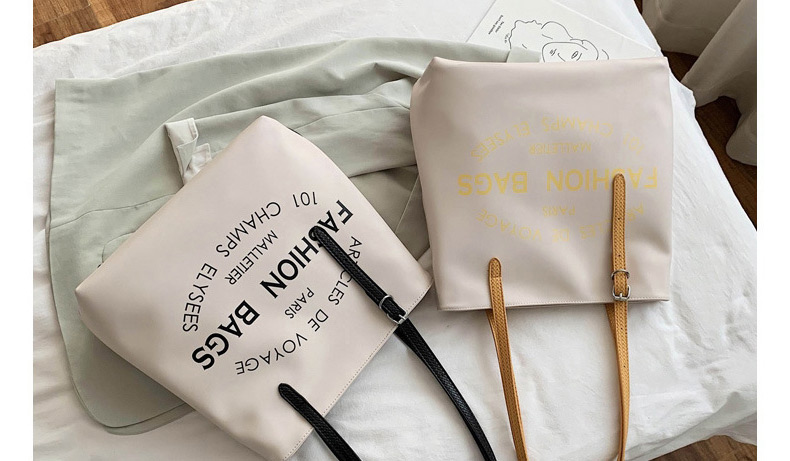 Fashion White Brown Contrast Printed Shoulder Bag,Handbags