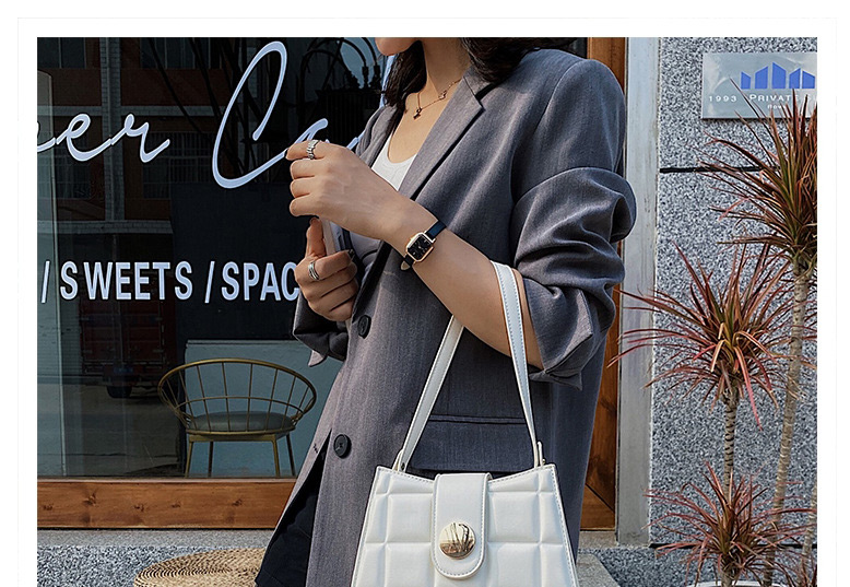 Fashion White Crossbody Checkered Shoulder Bag,Messenger bags