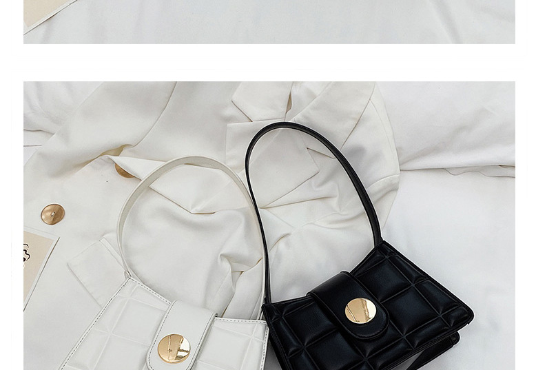 Fashion White Crossbody Checkered Shoulder Bag,Messenger bags