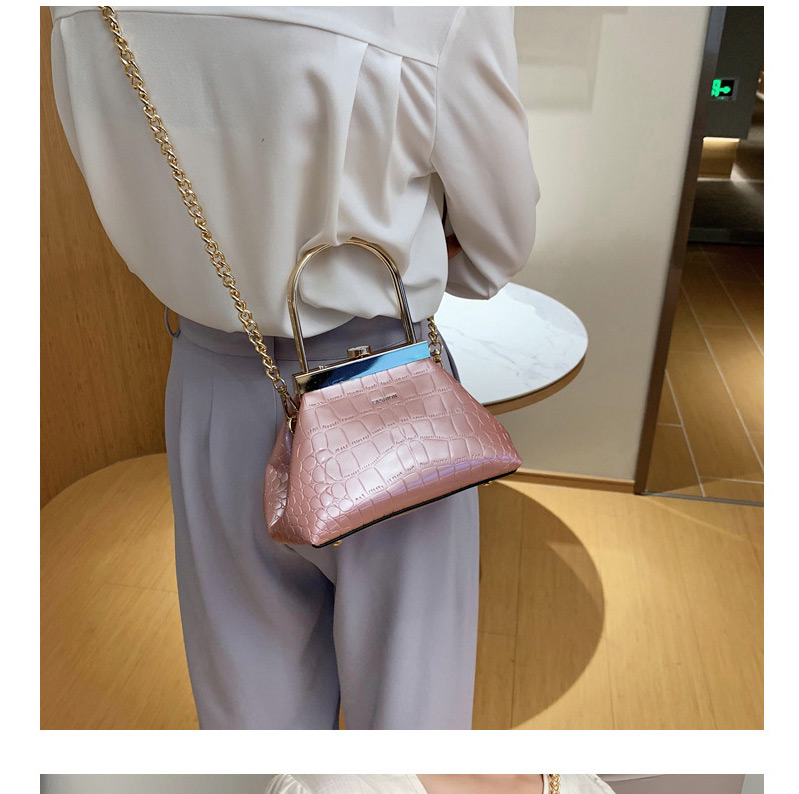 Fashion Pink One-shoulder Cross-body Chain Handbag,Handbags