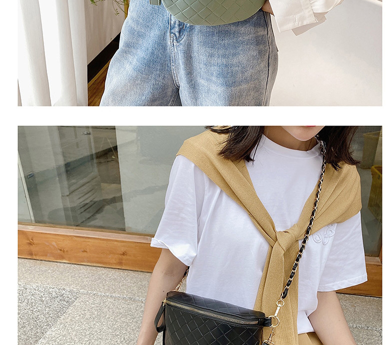 Fashion Green Rhombus Chain Shoulder Messenger Underarm Bag,Messenger bags