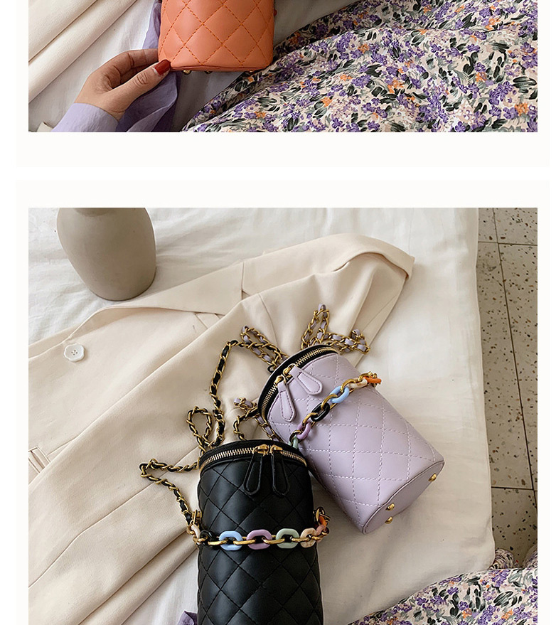 Fashion Purple Crossbody Chain Duffel Bag,Shoulder bags