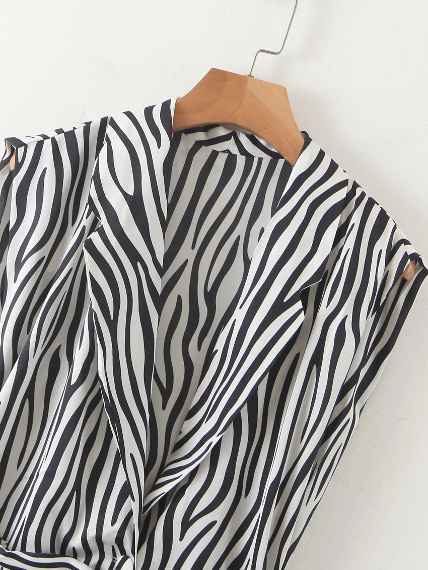 Fashion Zebra Pattern Zebra Print Jumpsuit,Tank Tops & Camis