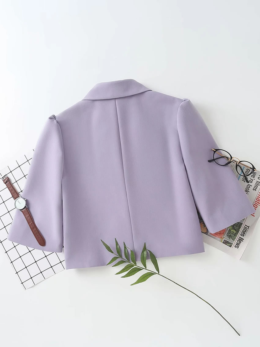 Fashion Purple Small Suit Jacket,Coat-Jacket