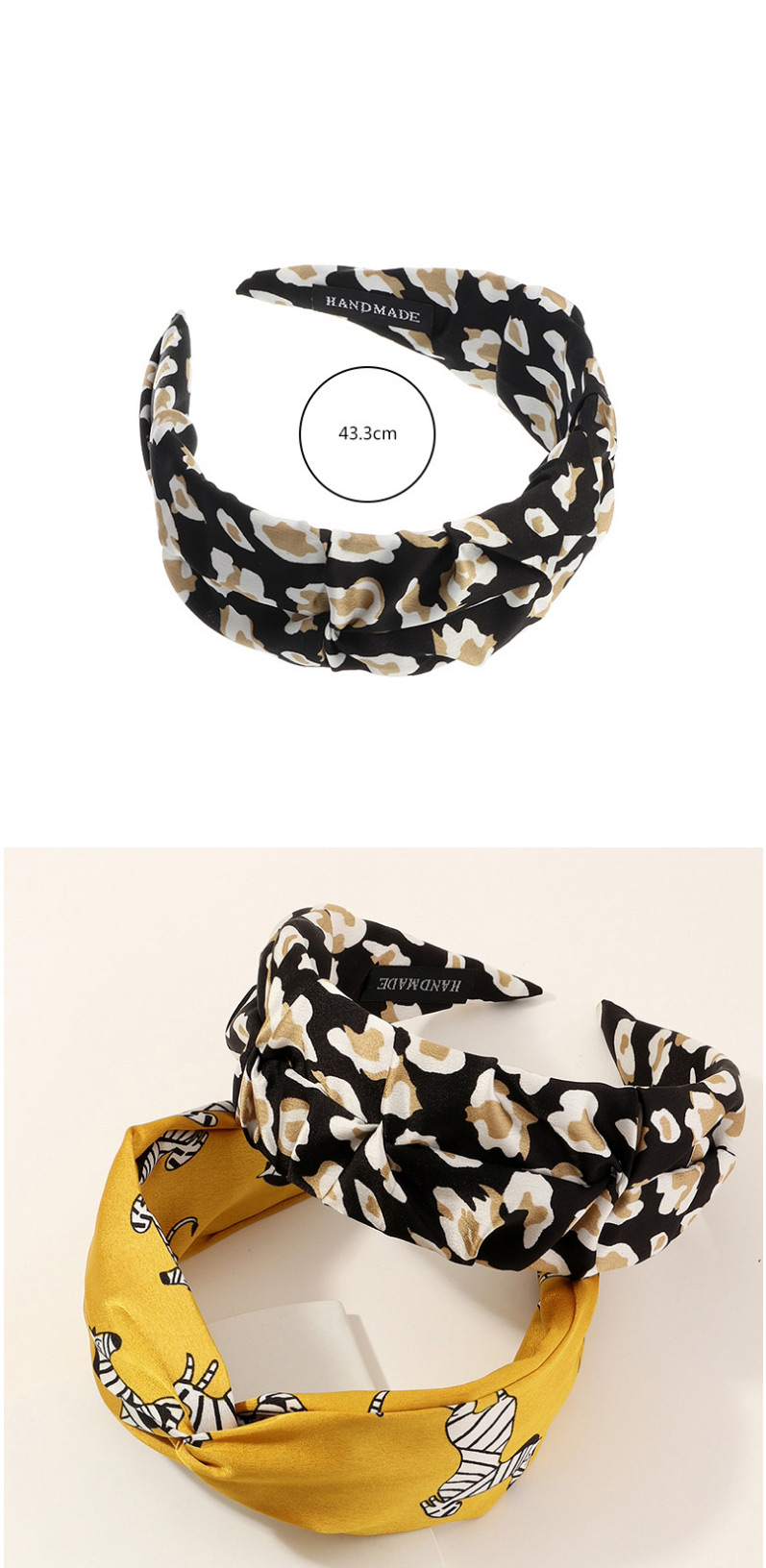 Fashion Black Dot Cross Fabric Print Headband,Head Band