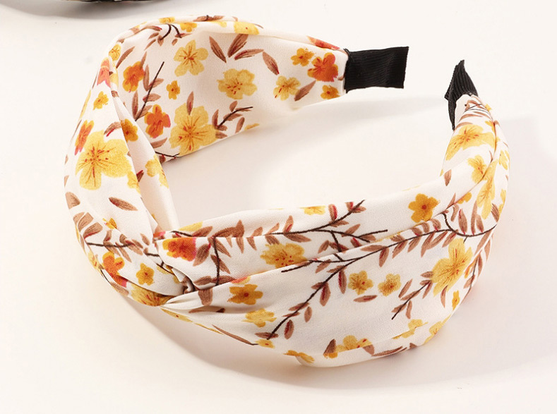 Fashion White Rose Flower Cross Knot Wide-brimmed Headband,Head Band