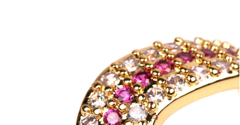 Fashion Purple Open Color Diamond Adjustable Ring,Fashion Rings